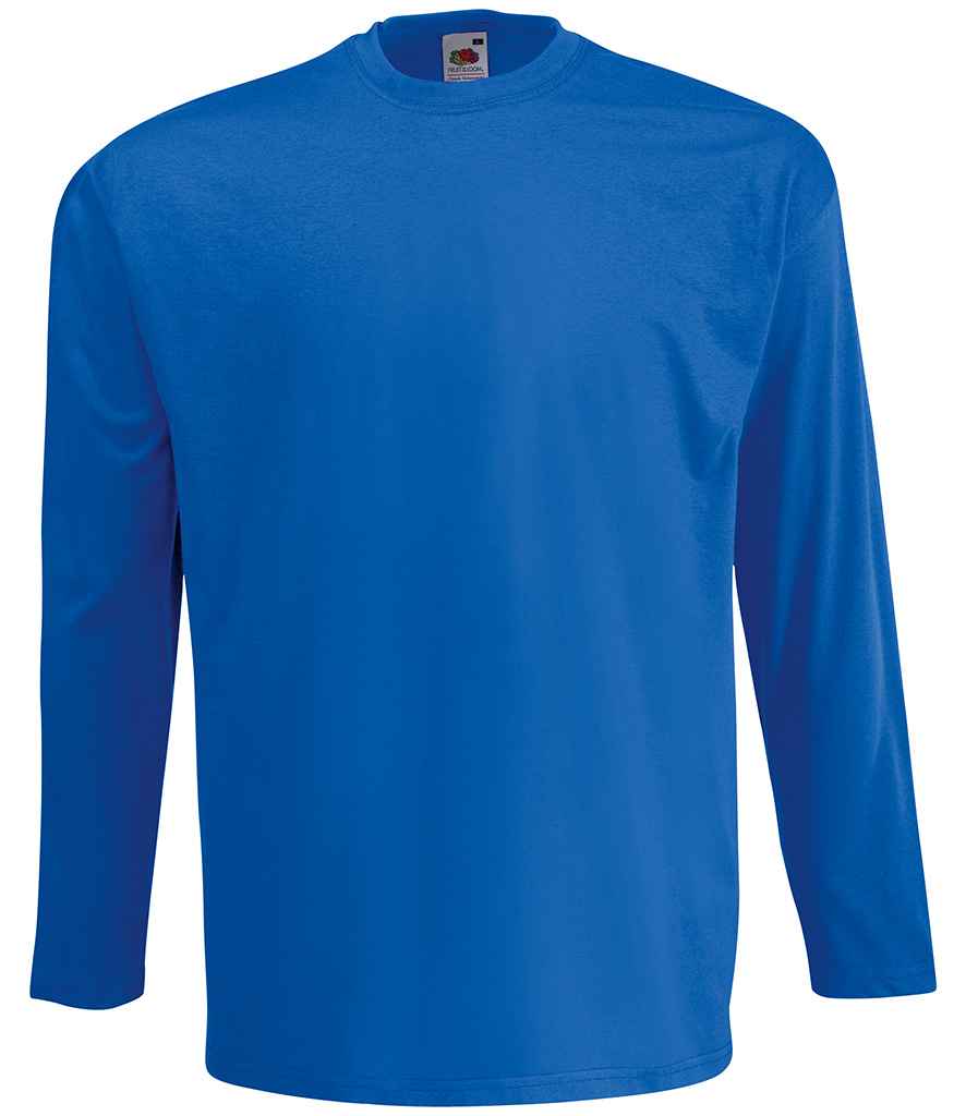 Fruit of the Loom Long Sleeve Value T-Shirt in Royal Blue