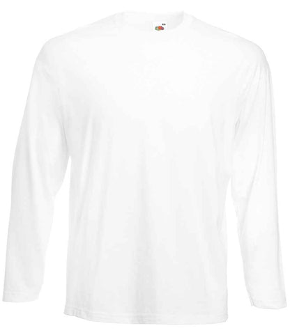 Fruit of the Loom Long Sleeve Value T-Shirt in White