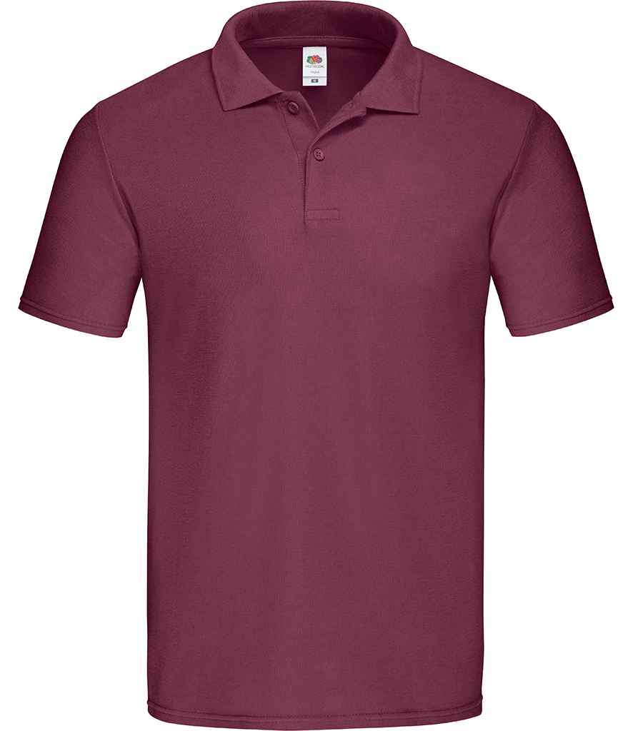 Fruit of the Loom Original Piqué Polo Shirt in Burgundy