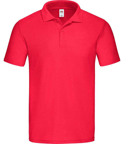 Fruit of the Loom Original Piqué Polo Shirt in Red