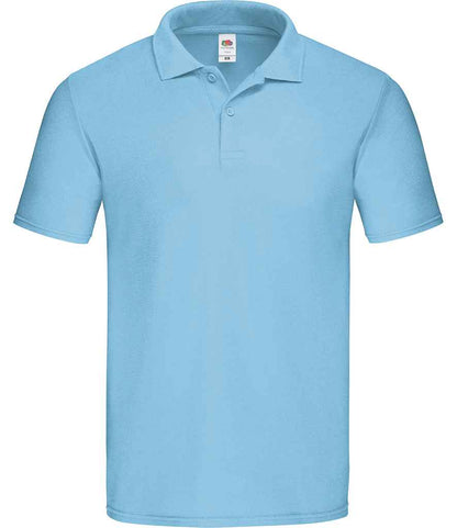 Fruit of the Loom Original Piqué Polo Shirt in Sky Blue