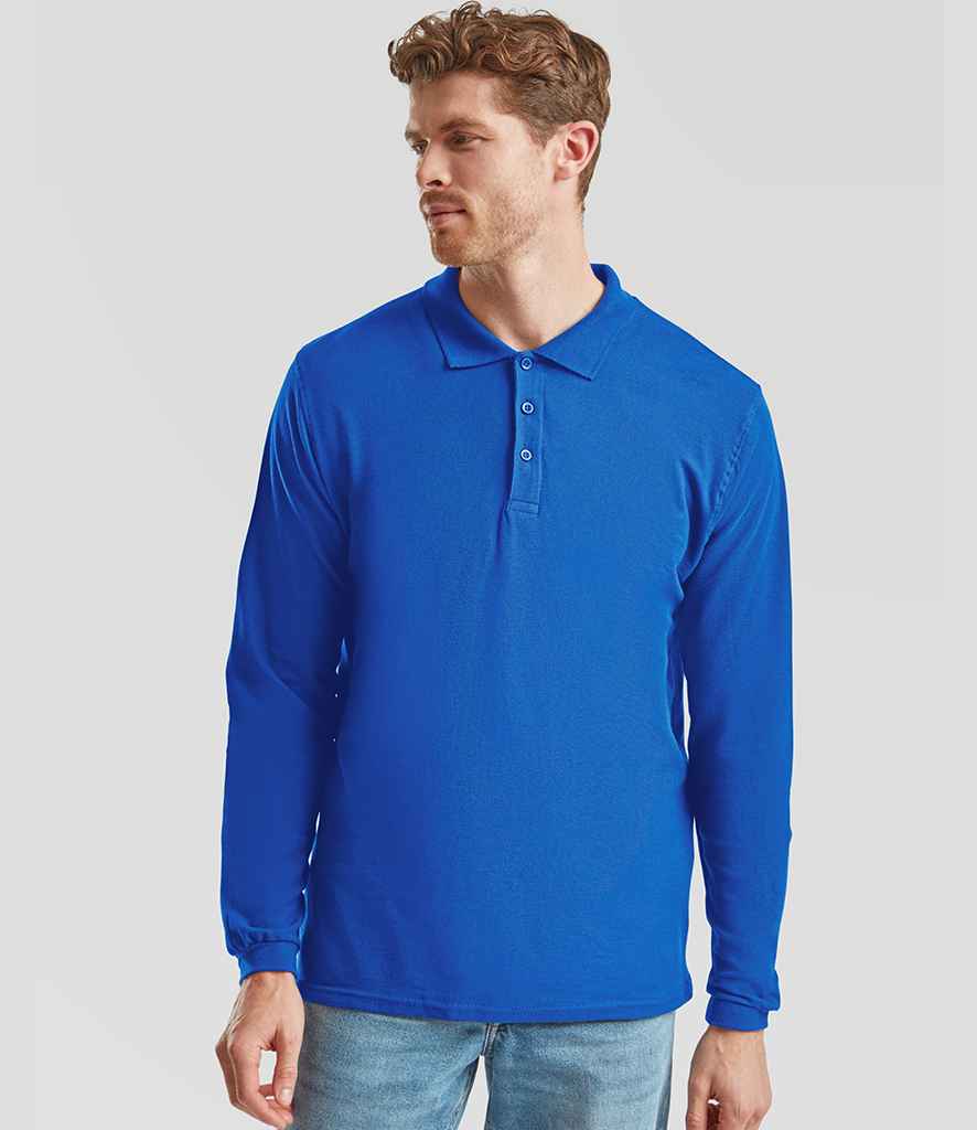 Fruit of the Loom Premium Long Sleeve Cotton Piqué Polo Shirt