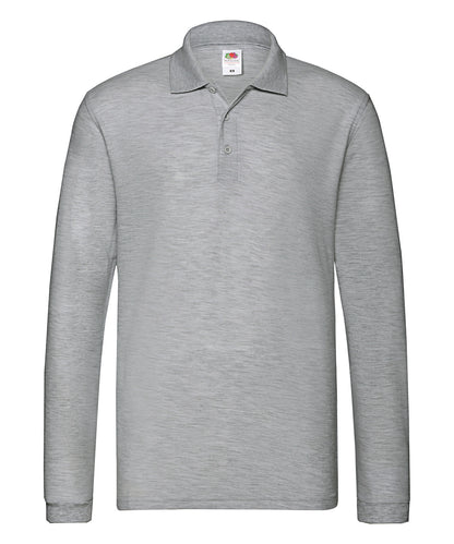 Fruit of the Loom Premium long sleeve polo Athletic Heather