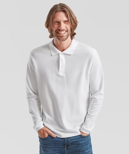 Fruit of the Loom Premium long sleeve polo Athletic Heather