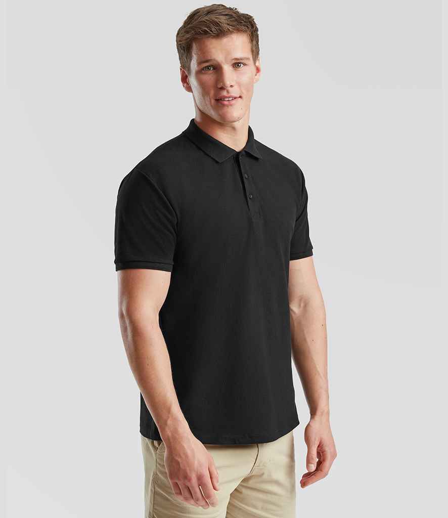 Fruit of the Loom Fruit of the Loom Heavy Poly/Cotton Piqué Polo Shirt Black