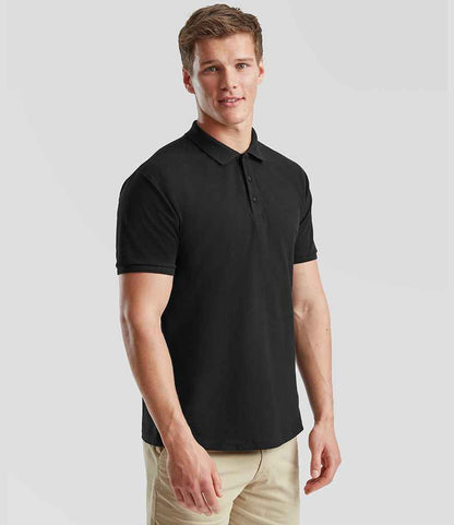 Fruit of the Loom Fruit of the Loom Heavy Poly/Cotton Piqué Polo Shirt Black