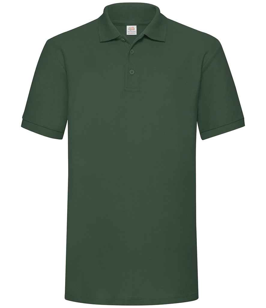 Fruit of the Loom Heavy Poly/Cotton Piqué Polo Shirt in Bottle Green