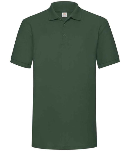 Fruit of the Loom Heavy Poly/Cotton Piqué Polo Shirt in Bottle Green