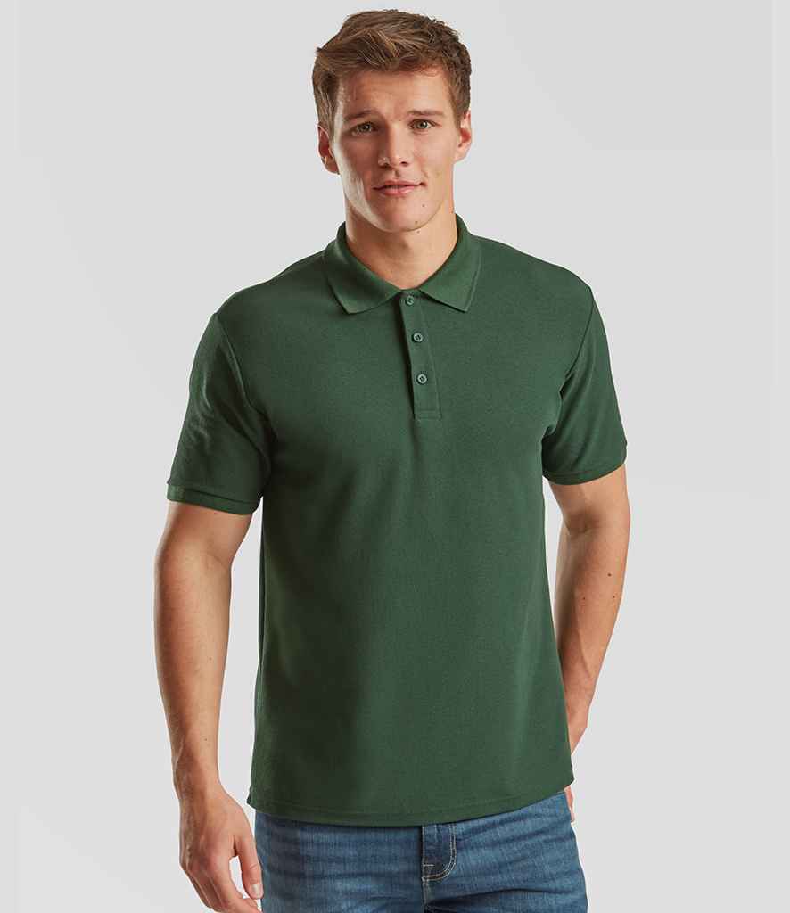 Fruit of the Loom Fruit of the Loom Heavy Poly/Cotton Piqué Polo Shirt Bottle Green