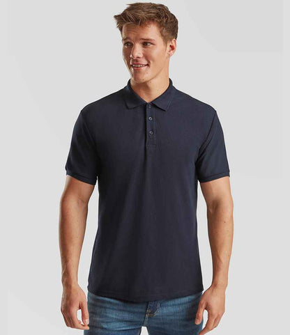 Fruit of the Loom Fruit of the Loom Heavy Poly/Cotton Piqué Polo Shirt Deep Navy