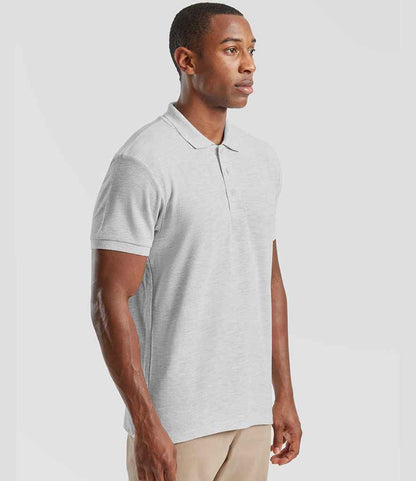 Fruit of the Loom Fruit of the Loom Heavy Poly/Cotton Piqué Polo Shirt Heather Grey