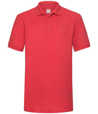 Fruit of the Loom Heavy Poly/Cotton Piqué Polo Shirt in Red