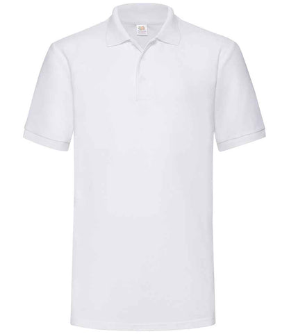 Fruit of the Loom Heavy Poly/Cotton Piqué Polo Shirt in White