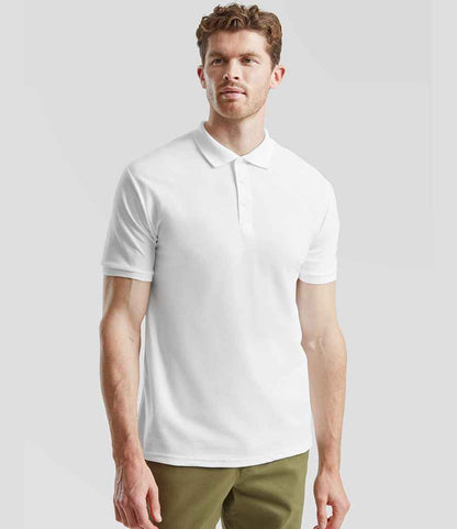 Fruit of the Loom Fruit of the Loom Heavy Poly/Cotton Piqué Polo Shirt White