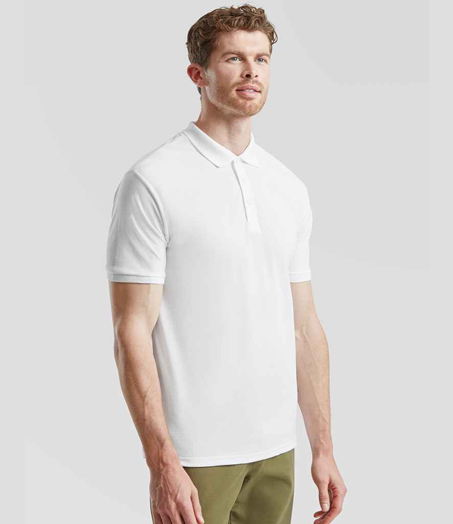 Fruit of the Loom Fruit of the Loom Heavy Poly/Cotton Piqué Polo Shirt White