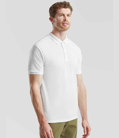 Fruit of the Loom Fruit of the Loom Heavy Poly/Cotton Piqué Polo Shirt White