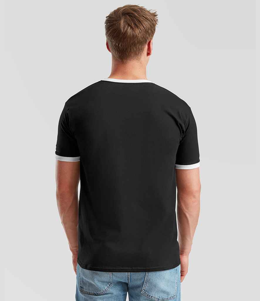 Fruit of the Loom Fruit of the Loom Contrast Ringer T-Shirt Black/White