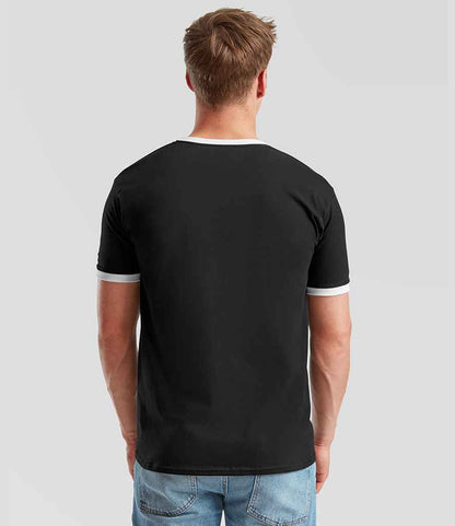 Fruit of the Loom Fruit of the Loom Contrast Ringer T-Shirt Black/White