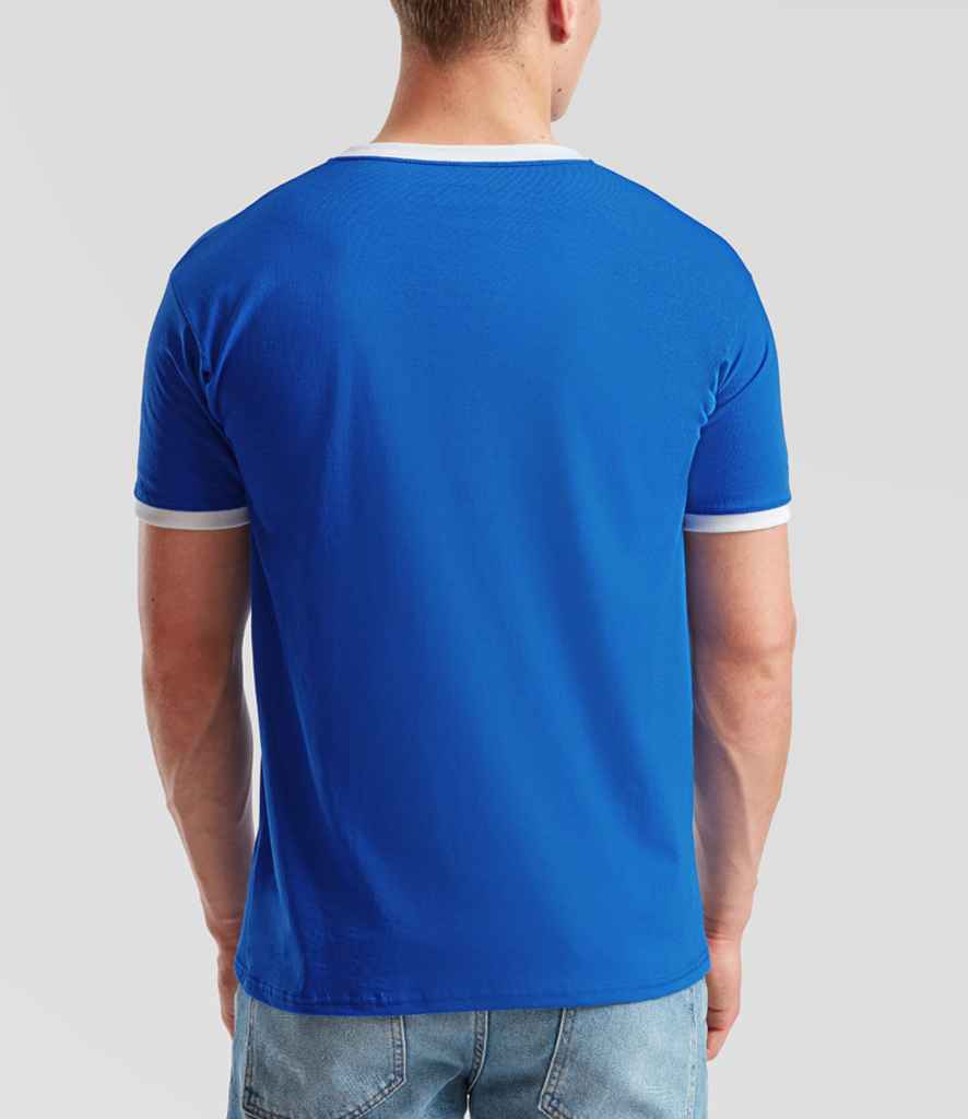 Fruit of the Loom Fruit of the Loom Contrast Ringer T-Shirt Royal Blue/White