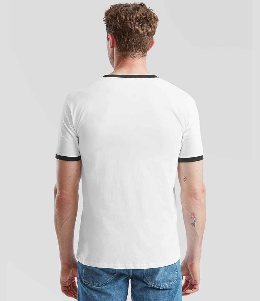 Fruit of the Loom Fruit of the Loom Contrast Ringer T-Shirt White/Black