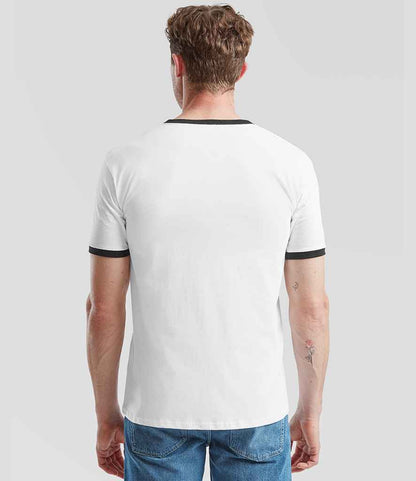 Fruit of the Loom Fruit of the Loom Contrast Ringer T-Shirt White/Black