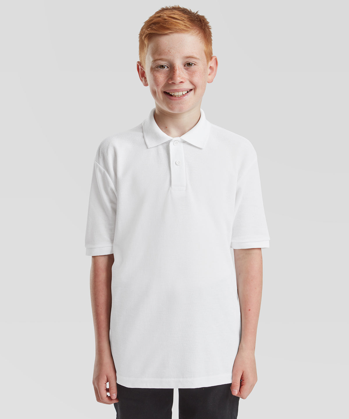 Fruit of the Loom Kids 65/35 piqué polo Black