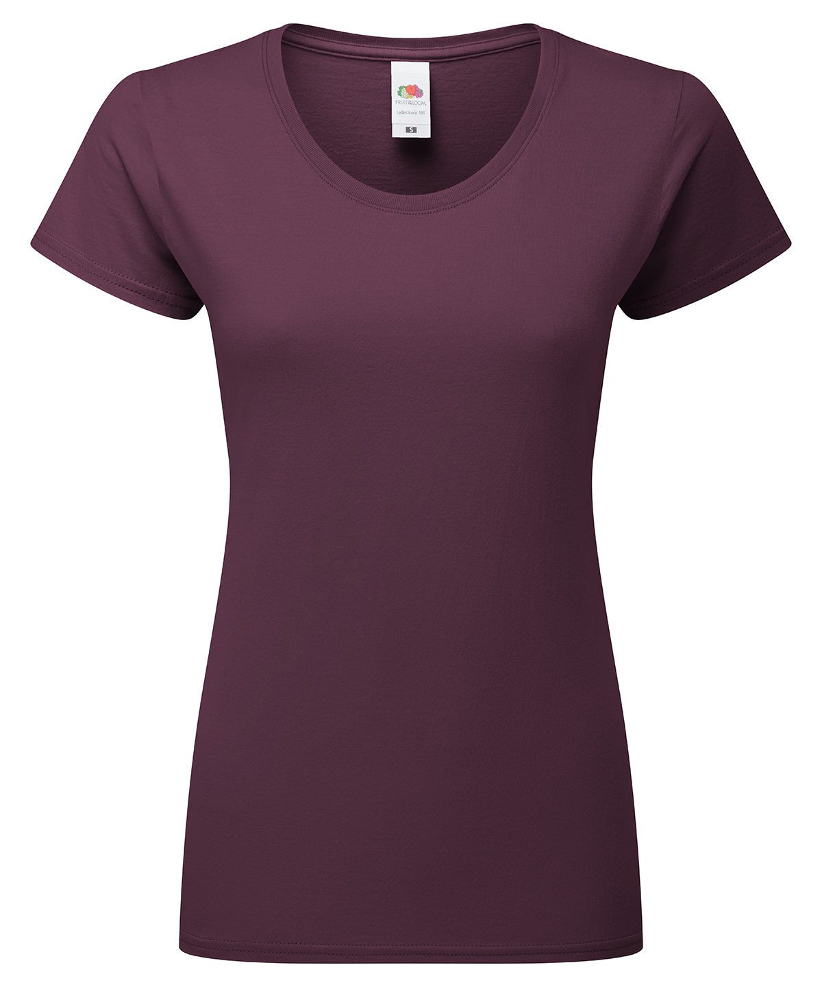 Fruit of the Loom Women's Iconic 195 ringspun premium t-shirt Dark Plum