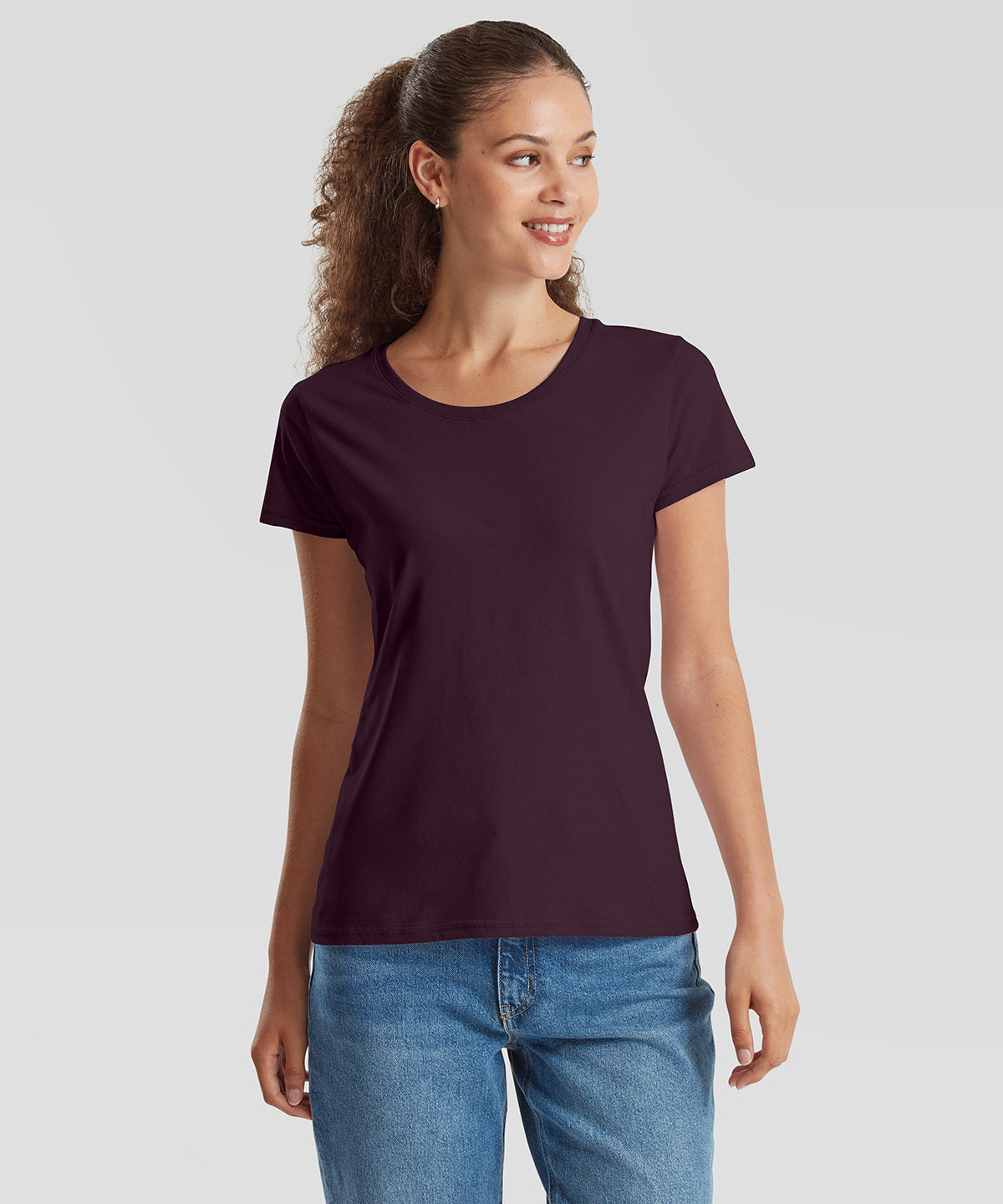 Fruit of the Loom Women's Iconic 195 ringspun premium t-shirt Azure Blue