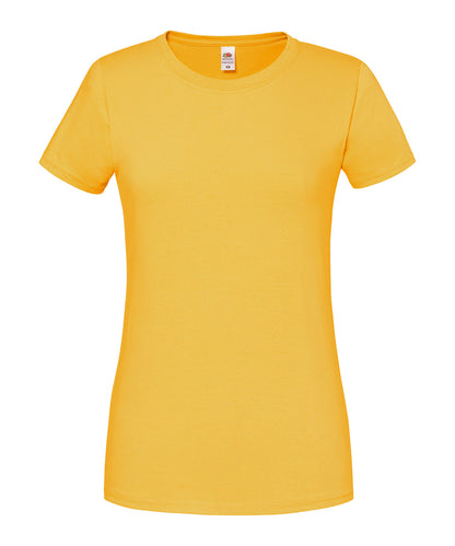 Fruit of the Loom Women's Iconic 195 ringspun premium t-shirt Sunflower