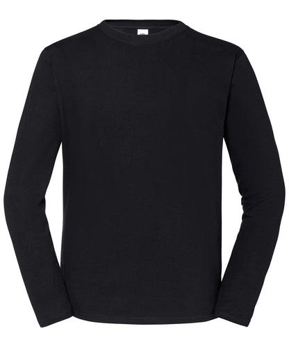 Fruit of the Loom Iconic 195 ringspun premium long sleeve T Black*