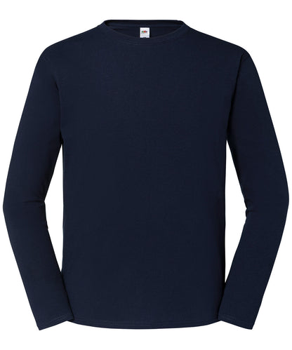 Fruit of the Loom Iconic 195 ringspun premium long sleeve T Deep Navy