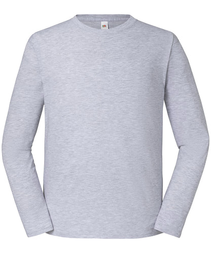 Fruit of the Loom Iconic 195 ringspun premium long sleeve T Heather Grey*