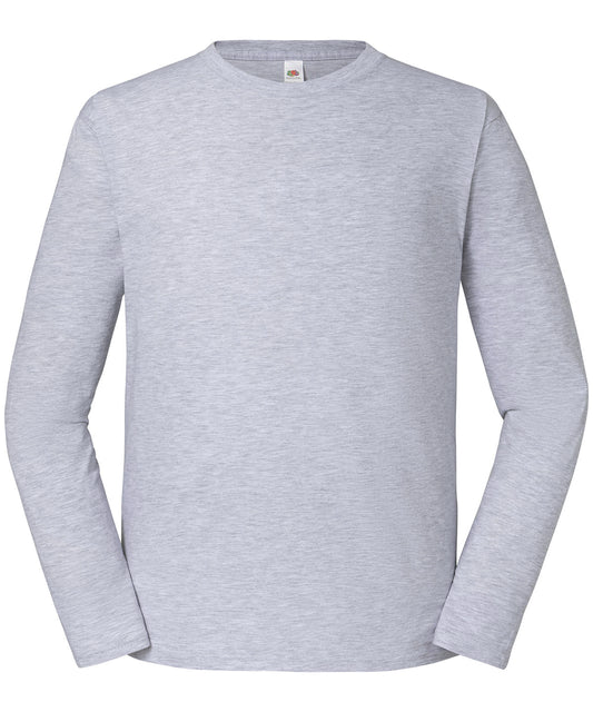 Fruit of the Loom Iconic 195 ringspun premium long sleeve T Heather Grey*