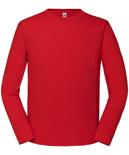 Fruit of the Loom Iconic 195 ringspun premium long sleeve T Red