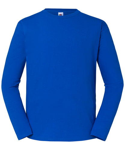 Fruit of the Loom Iconic 195 ringspun premium long sleeve T Royal Blue
