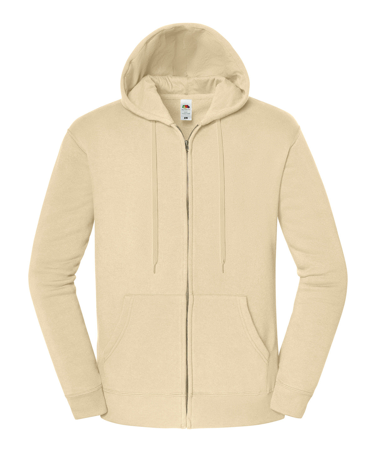 Fruit of the Loom Iconic premium hooded sweat jacket Desert Sand