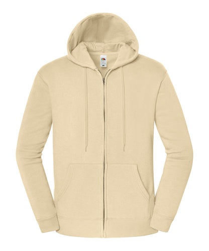 Fruit of the Loom Iconic premium hooded sweat jacket Desert Sand