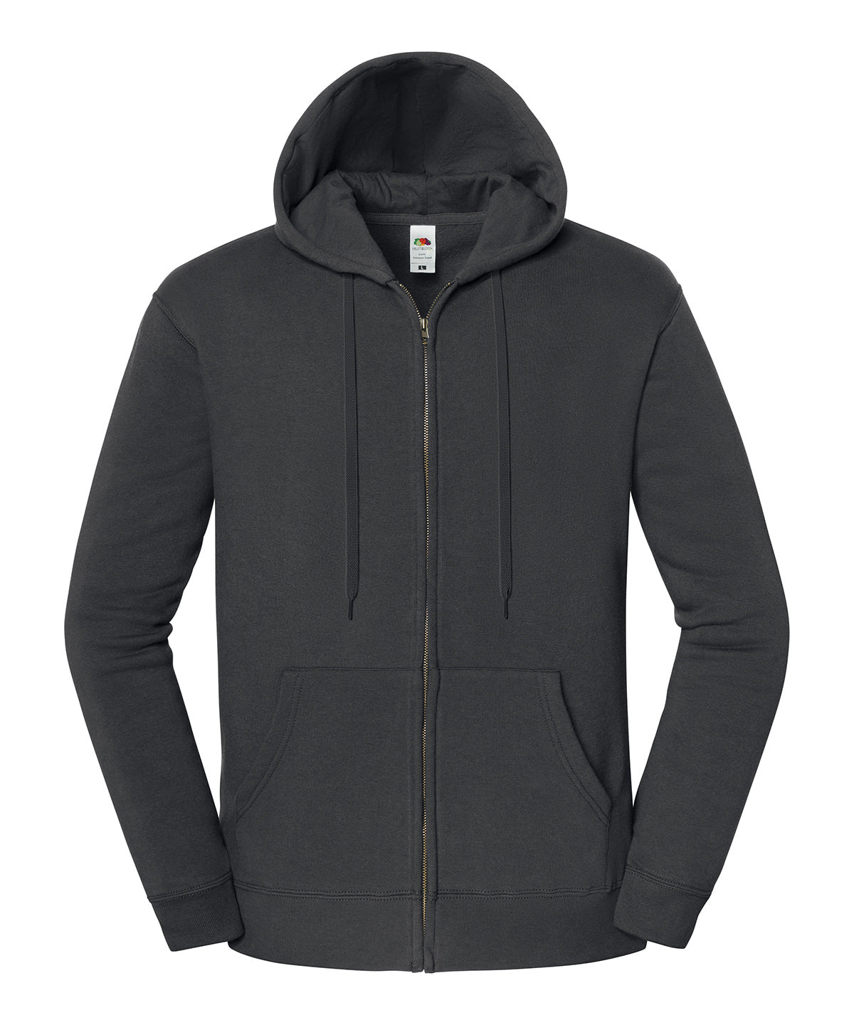 Fruit of the Loom Iconic premium hooded sweat jacket Light Graphite