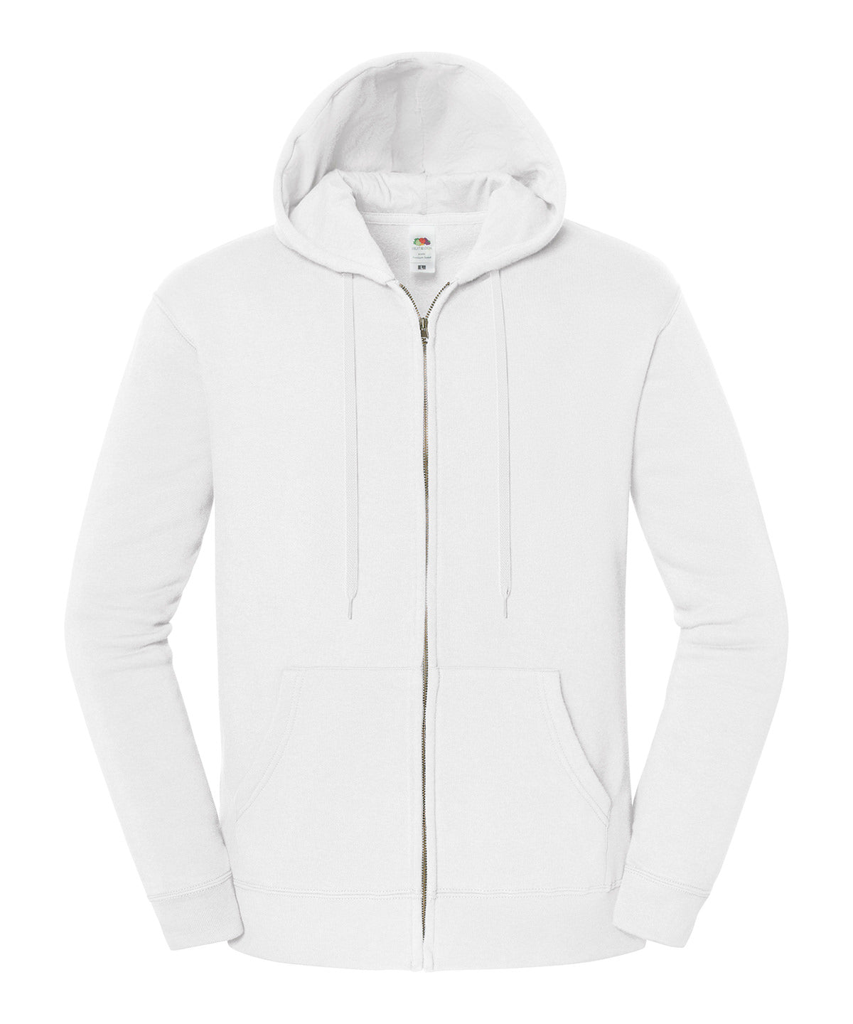 Fruit of the Loom Iconic premium hooded sweat jacket White