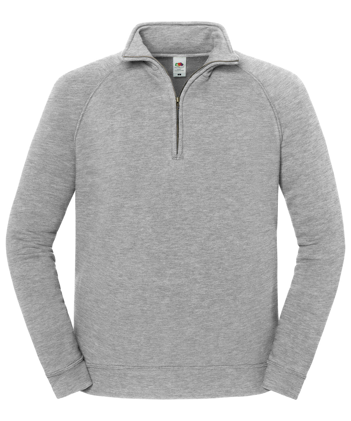 Fruit of the Loom Iconic premium zip-neck sweat Athletic Heather*