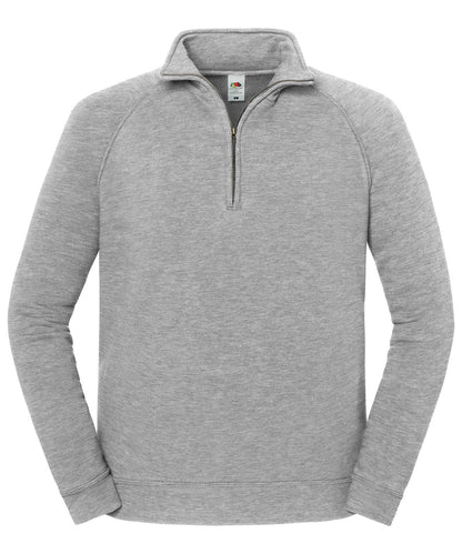 Fruit of the Loom Iconic premium zip-neck sweat Athletic Heather*