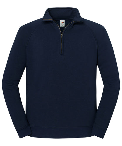 Fruit of the Loom Iconic premium zip-neck sweat Deep Navy*