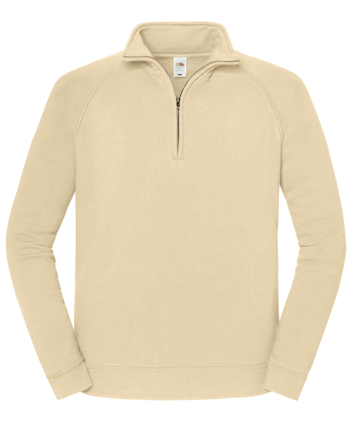 Fruit of the Loom Iconic premium zip-neck sweat Desert Sand