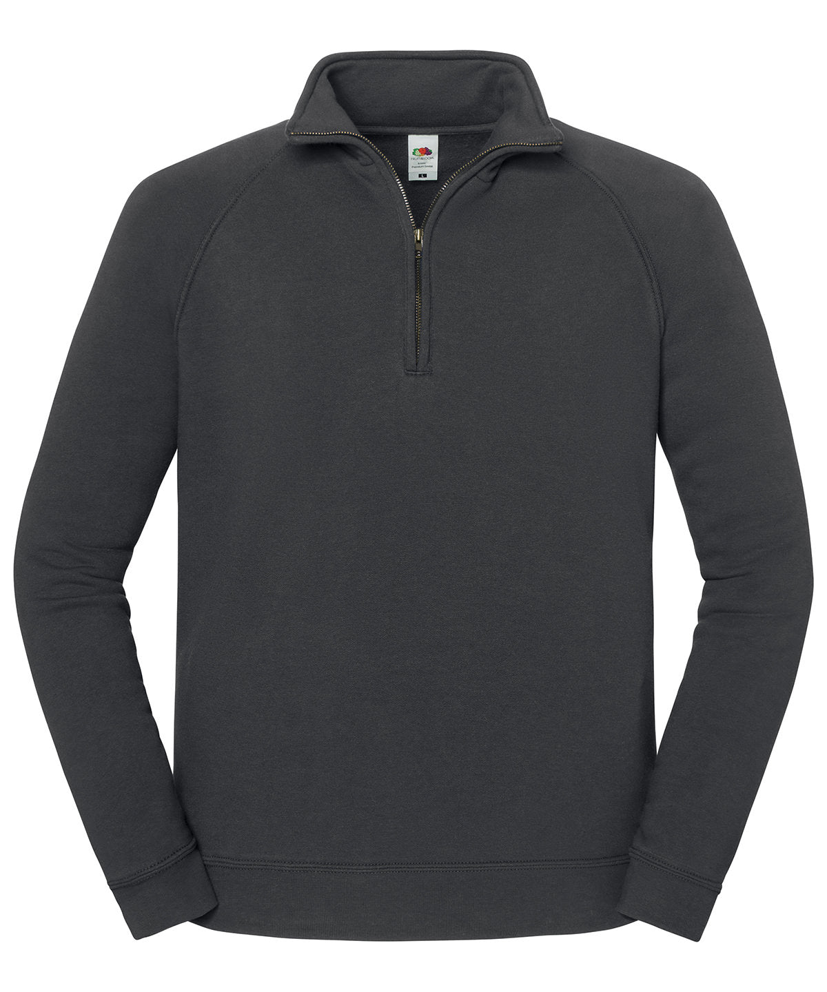 Fruit of the Loom Iconic premium zip-neck sweat Light Graphite