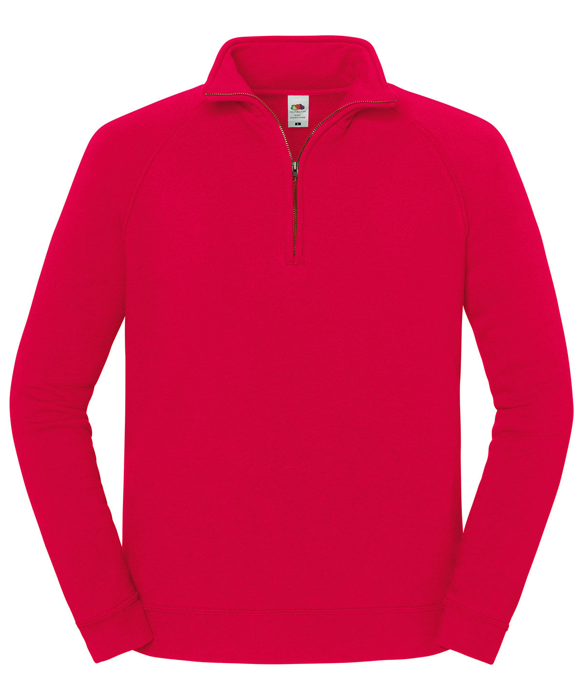 Fruit of the Loom Iconic premium zip-neck sweat Red