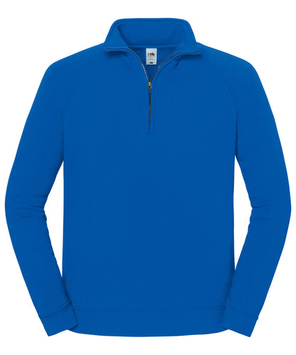 Fruit of the Loom Iconic premium zip-neck sweat Royal Blue