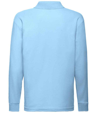 Fruit of the Loom Kids Long Sleeve Poly/Cotton Piqué Polo Shirt