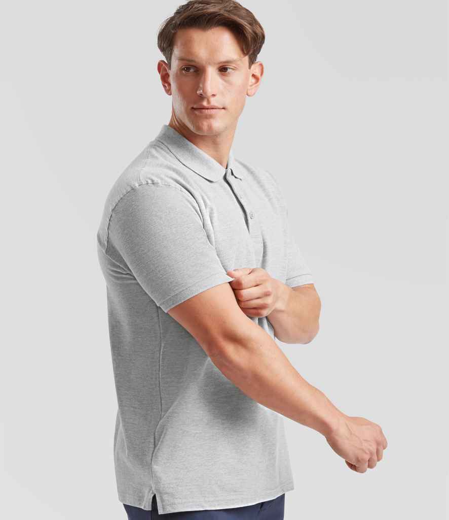 Fruit of the Loom Fruit of the Loom Premium Cotton Piqué Polo Shirt Athletic Heather