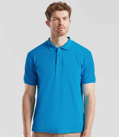 Fruit of the Loom Fruit of the Loom Premium Cotton Piqué Polo Shirt Azure