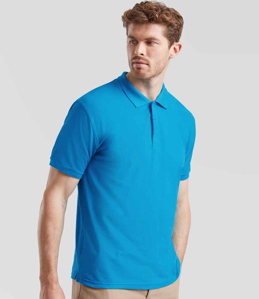 Fruit of the Loom Fruit of the Loom Premium Cotton Piqué Polo Shirt Azure